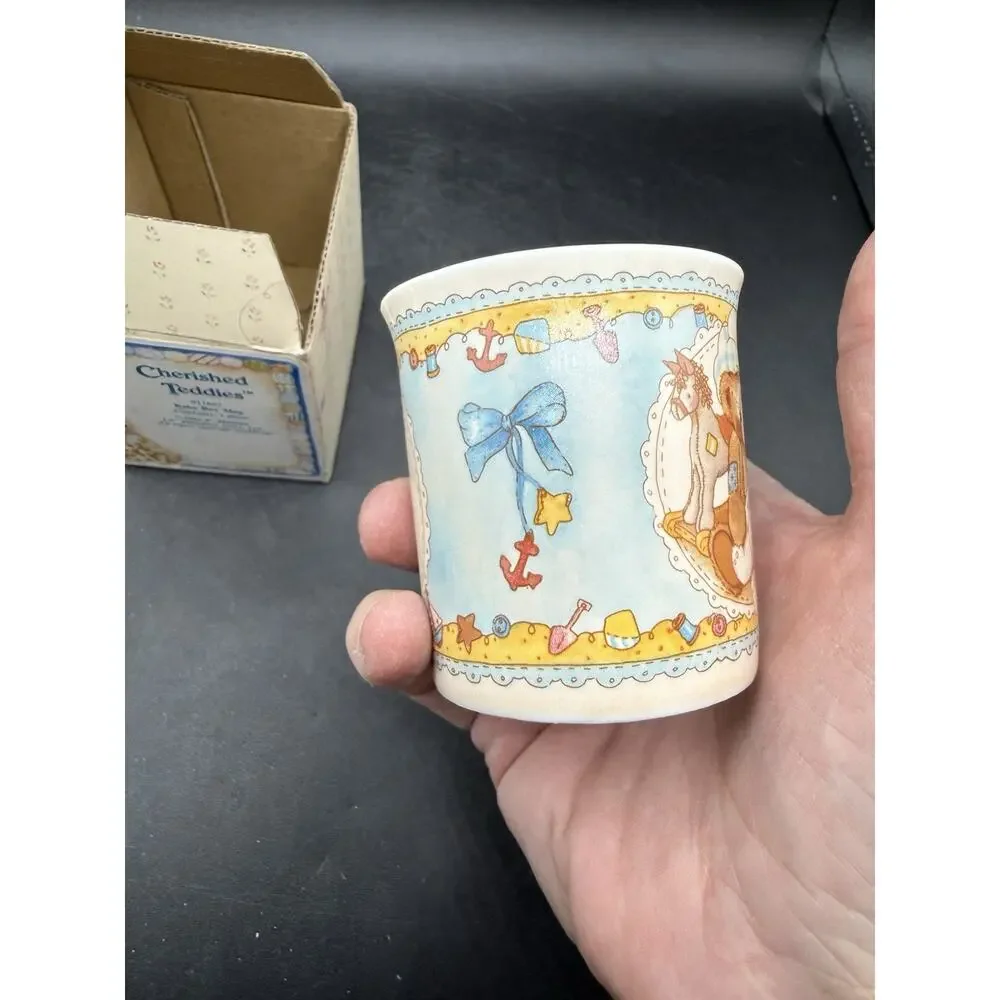 Cherished Teddies 911682 Baby Boy Mug Hamilton Exclusive 1992 Hillman NIB Rare 2